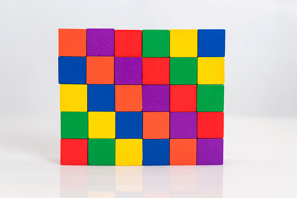 彩色积木白色背景积木创意彩色积木图片