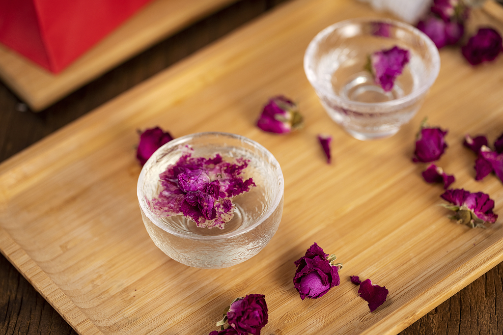 水泡玫瑰花茶养颜美容玫瑰花茶健康减肥美容养颜