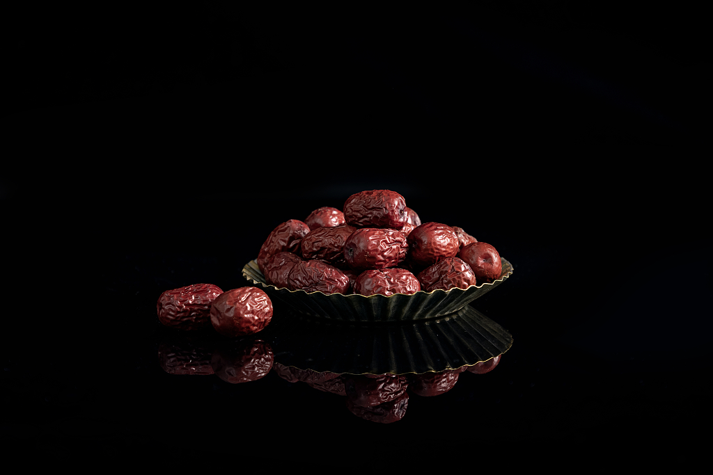 美食大枣倒影版背景大枣红枣图片补气养血