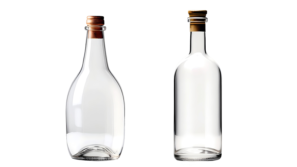 圆形的透明玻璃空瓶子漂流瓶带橡木塞