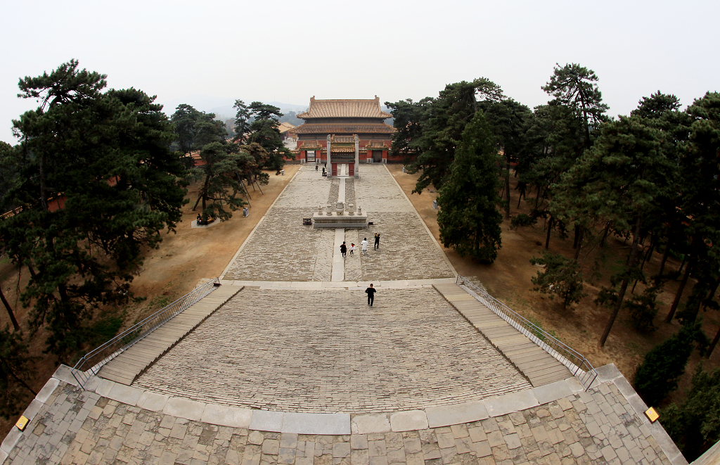 古风建筑河北保定清西陵雍正皇帝陵寝河北旅游