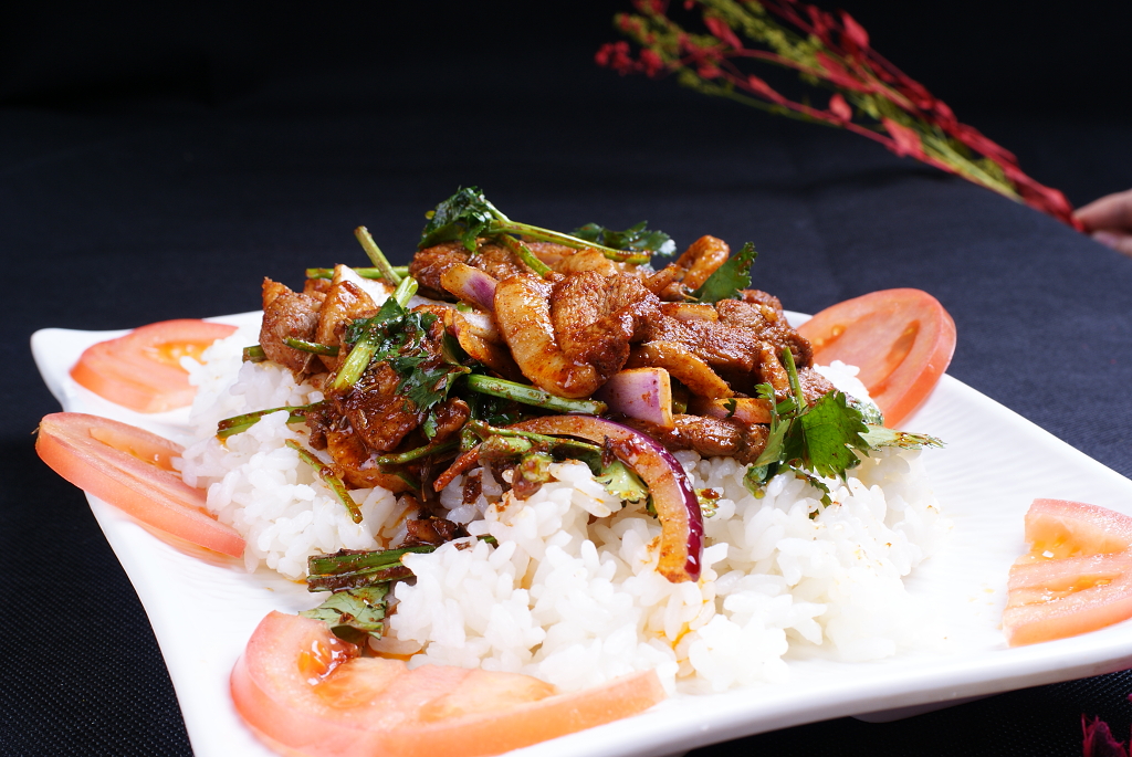 美食摄影鱿鱼盖饭