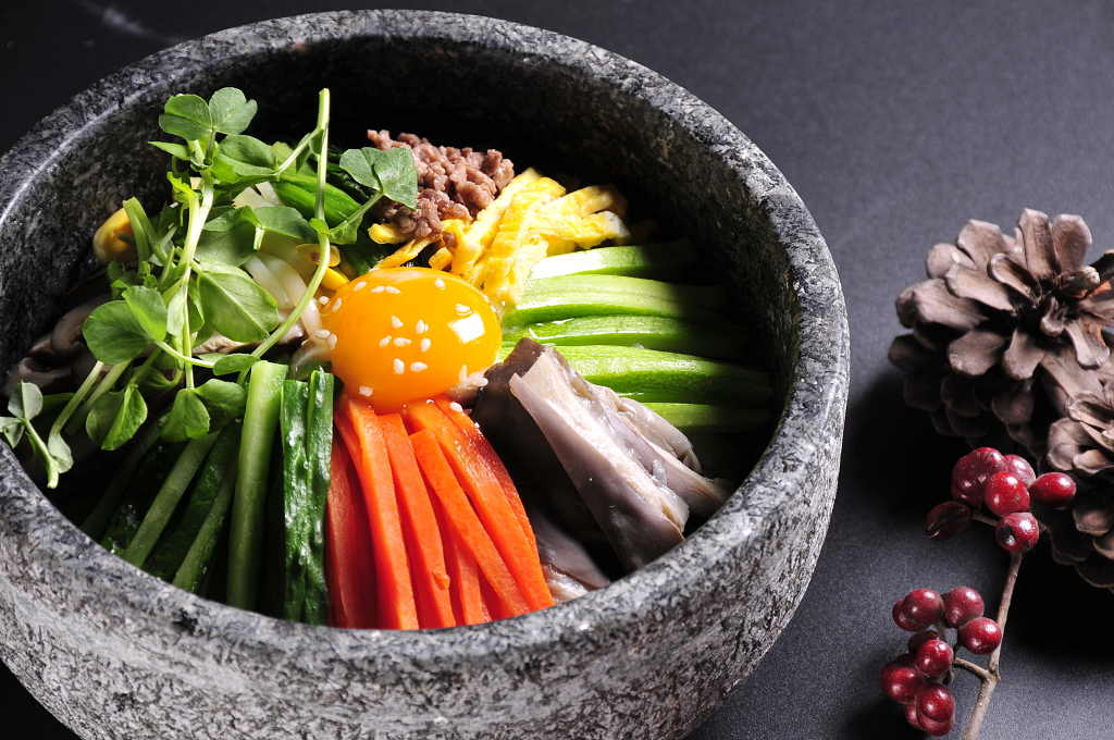 韩式拌饭美食摄影