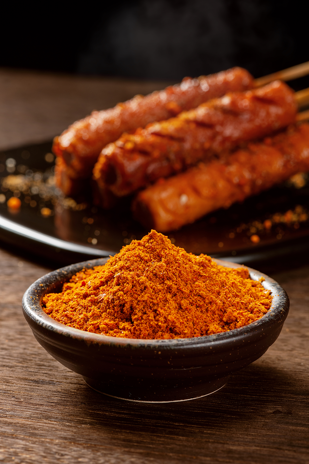 烧烤撒料辣椒面产品摄影