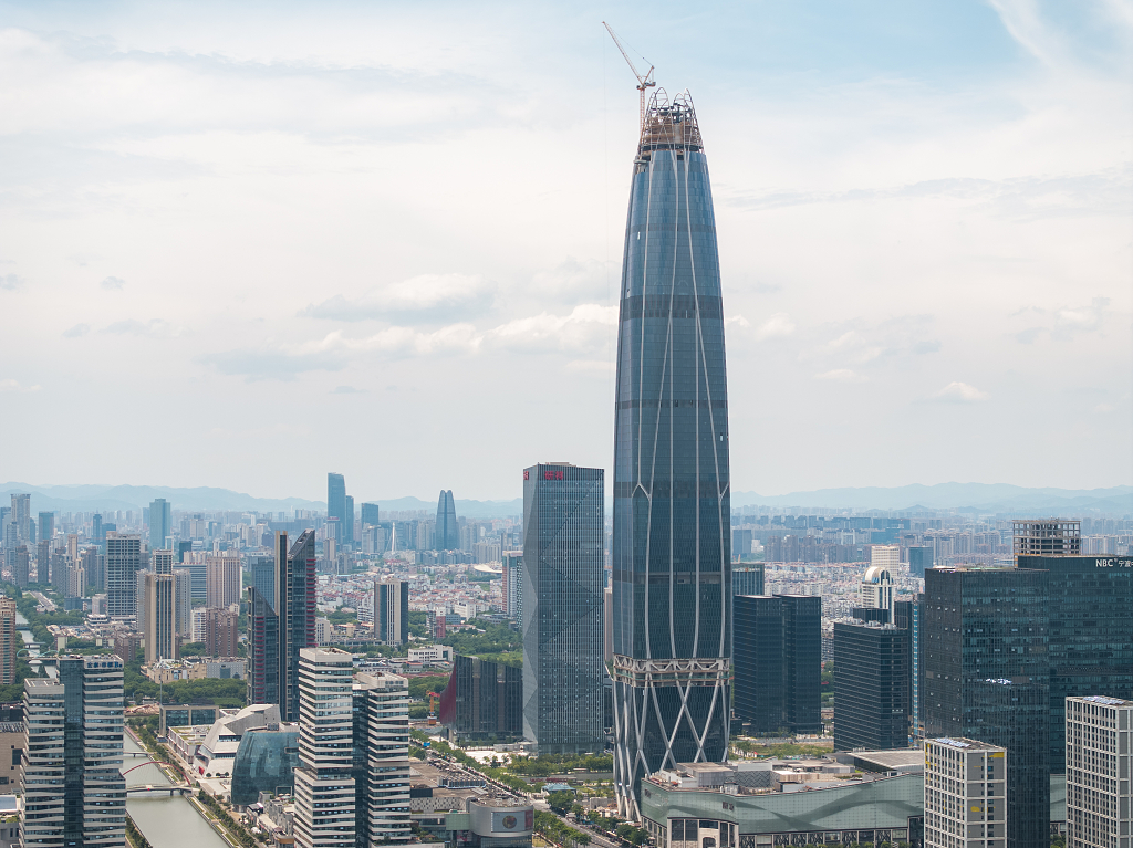 现代化城市宁波第一高楼建筑