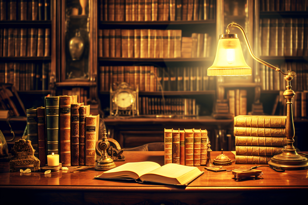 复古图书阁各种藏书书柜书架