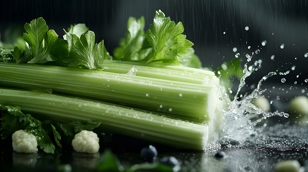 被清洗过的新鲜芹菜蔬菜果蔬类摄影图片