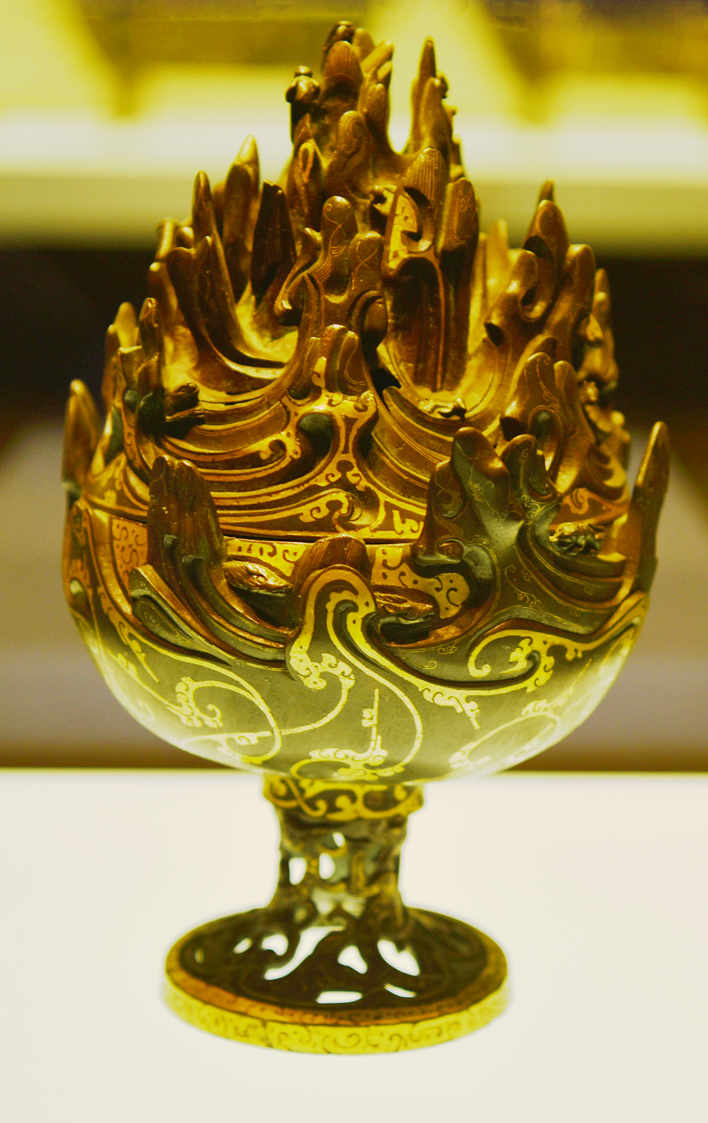 河北文物西汉时期错金博山炉文物国宝历史文物工艺品博物馆出土展览