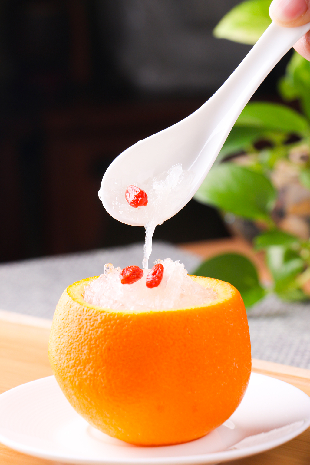 家常菜中餐厅饭店菜单美食宣传单广告实拍图一盅香橙燕窝