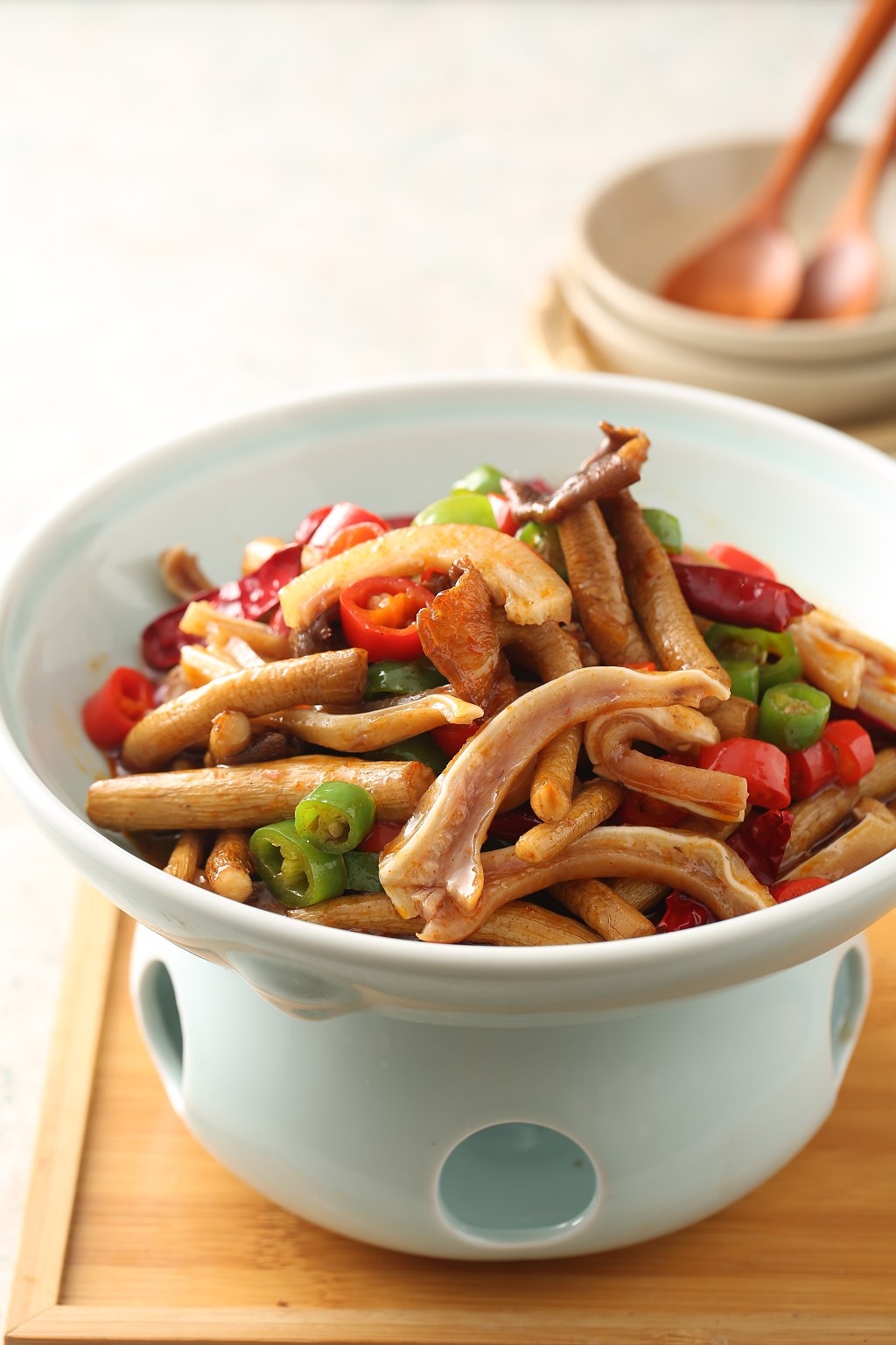 家常菜中餐厅饭店菜单美食宣传单广告实拍图干锅茶树菇猪耳