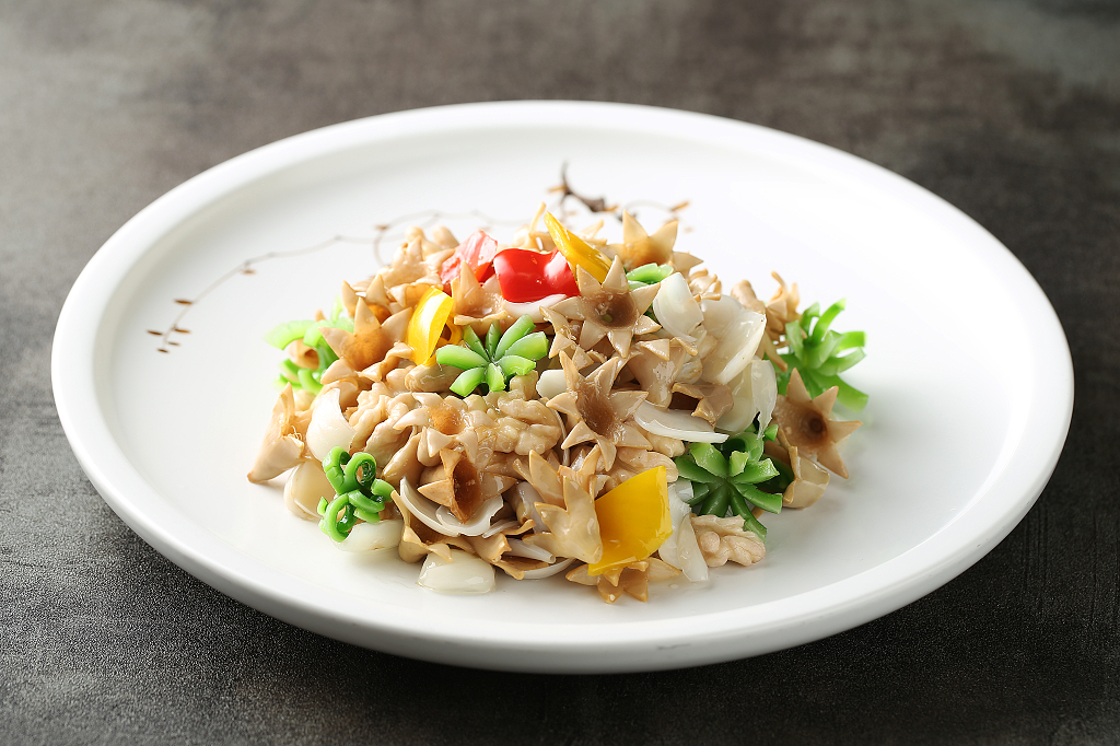 家常菜中餐厅饭店菜单美食宣传单广告实拍图核桃炒石榴花