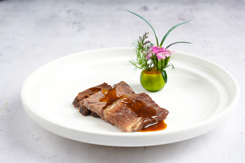 家常菜中餐厅饭店菜单美食宣传单广告实拍图黑椒牛肋排