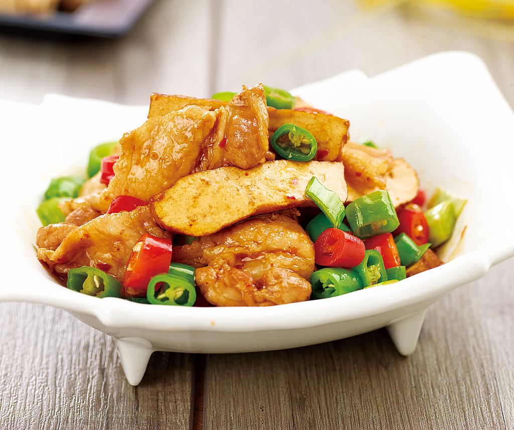 家常菜中餐厅饭店菜单美食宣传单广告实拍图中华美食小炒香干