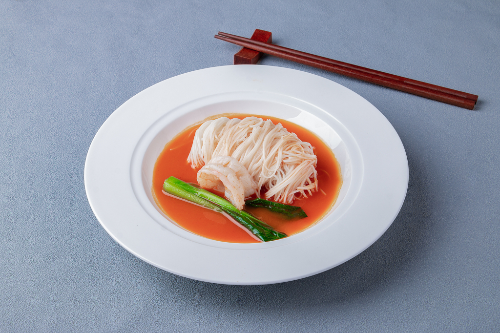 美味虾汤面家常菜传统美食小炒菜中餐厅饭店菜单广告宣传图