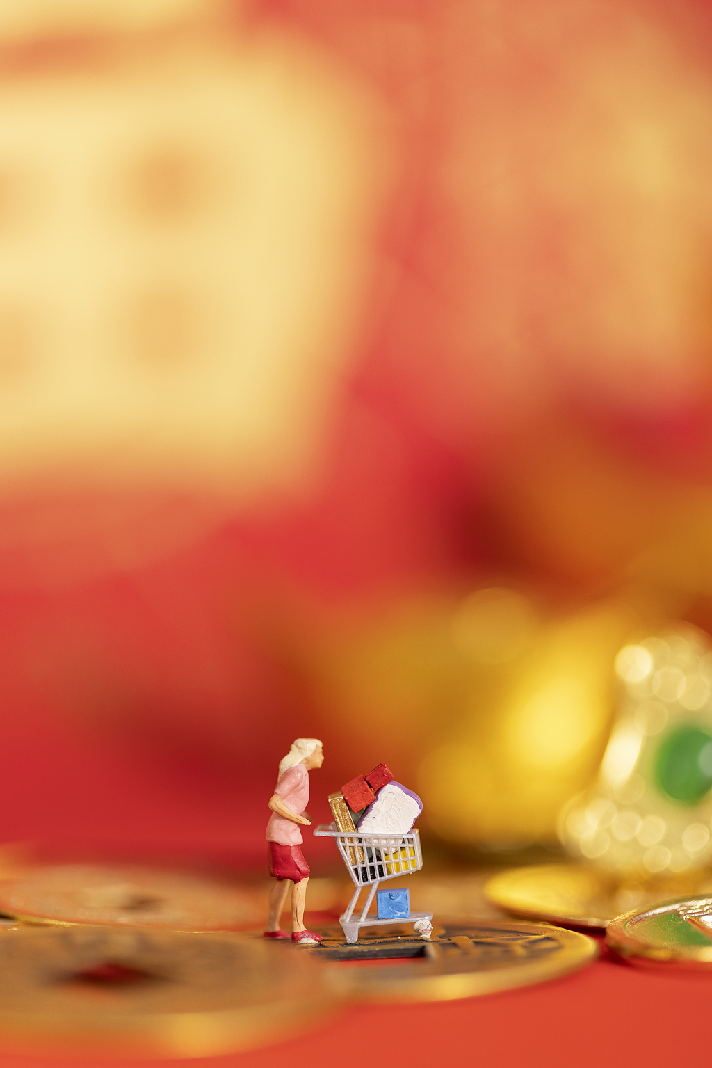 2025年蛇年新年新春春节过节过年传统节日新年元素物件年货节购物中式新春背景