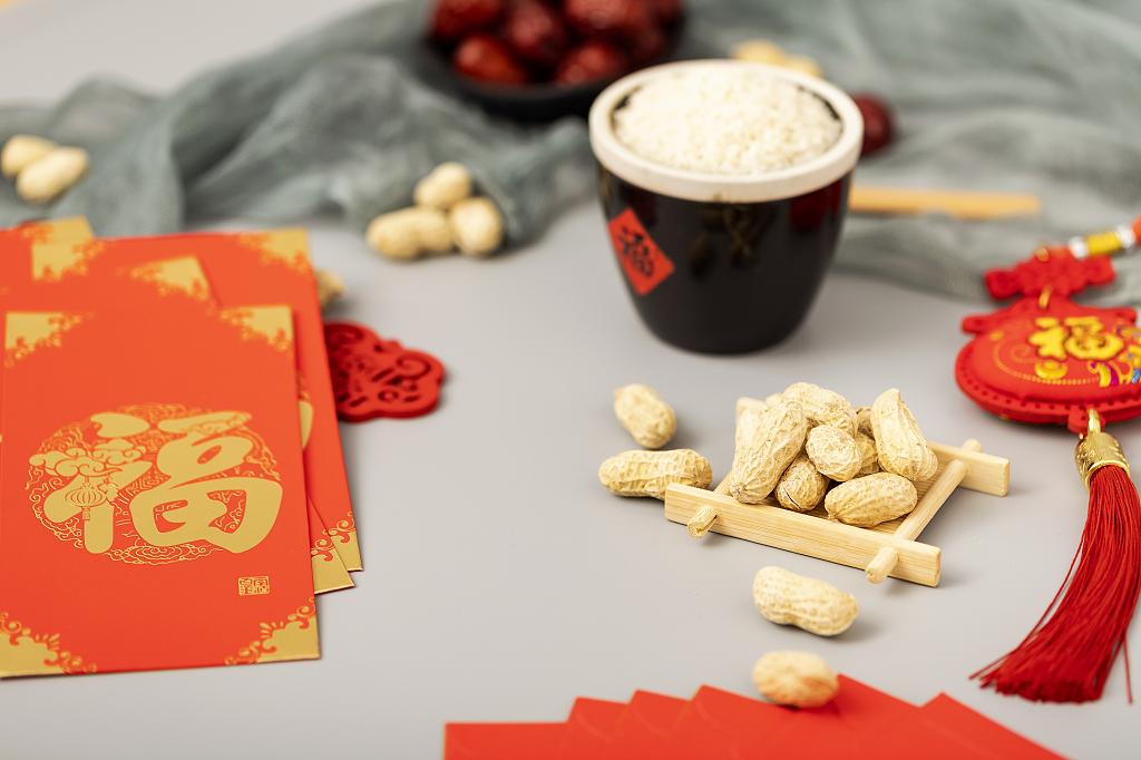 2025年蛇年新年新春春节过节过年传统节日新年元素物件新年素材创意春节清新背景