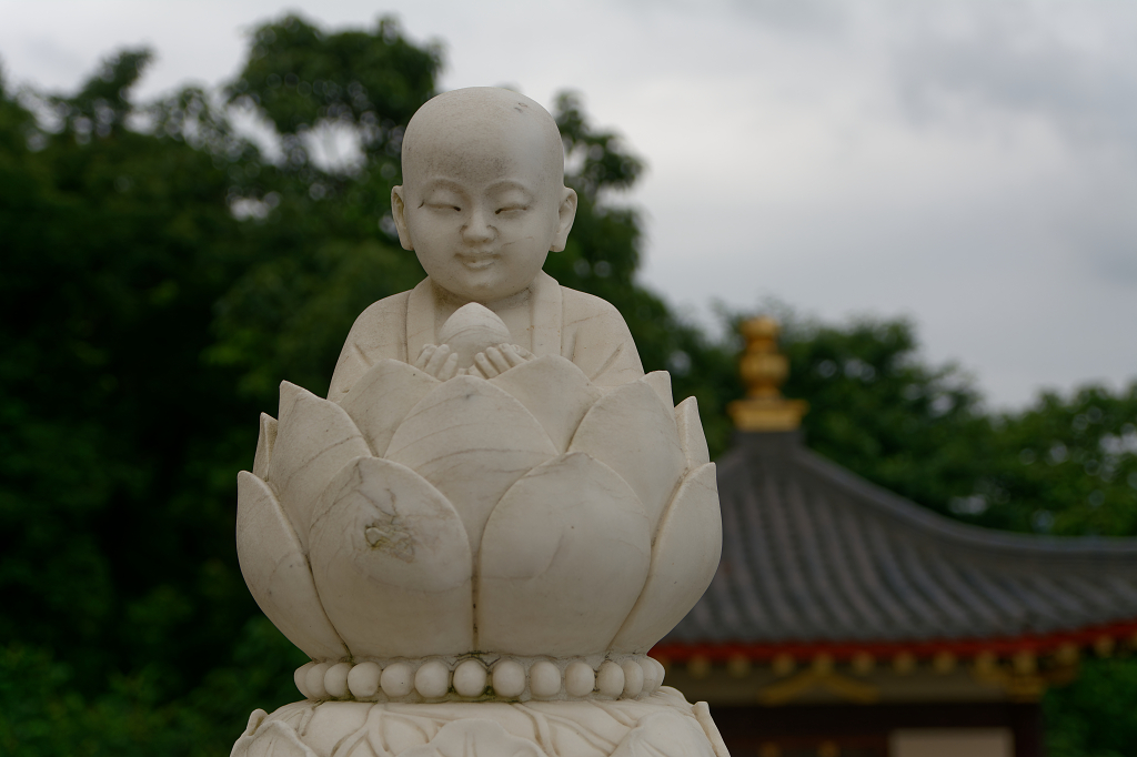 江西省九江东林寺大佛栏杆小佛像