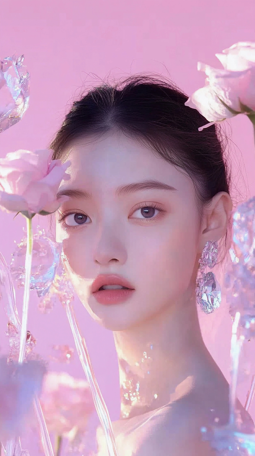 甜美韩系美女打造梦幻医美美容造型AI