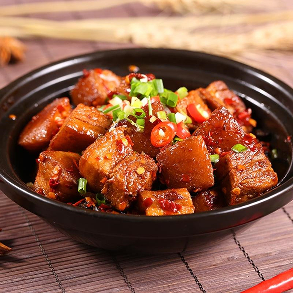 美食正面拍摄一碗红烧肉