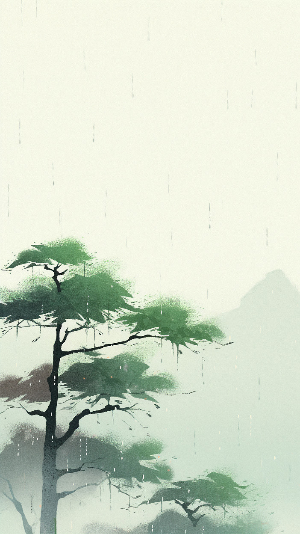 春天清明节二十四节气电脑桌面壁纸清明节中国风插画AI