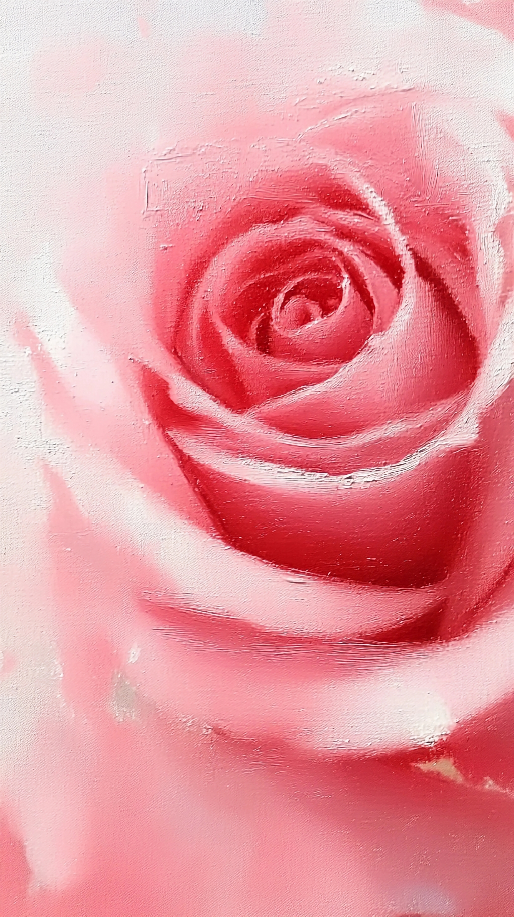 油画质感的粉色玫瑰特写展现细腻爱情之美AI