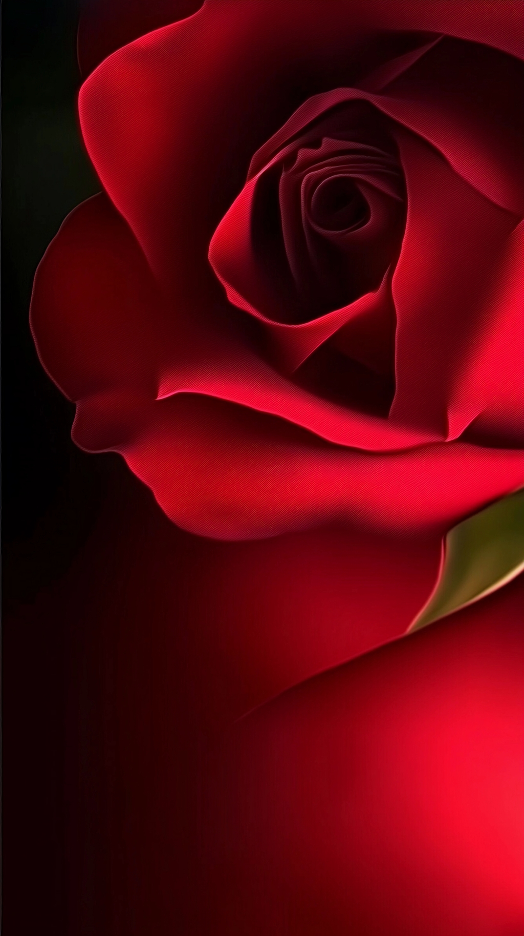 暗红色调中质感十足的红玫瑰彰显炽热爱情AI