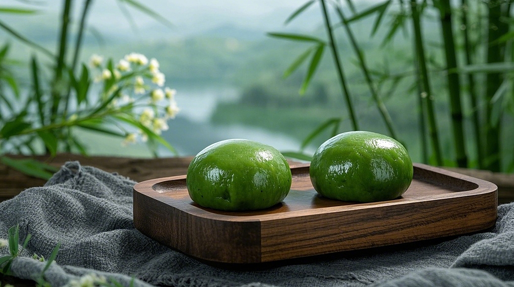 清明节竹影间的青团AI