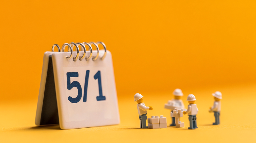 劳动节微距海报AI