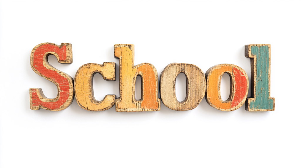 school学校英文字母教育创意摄影图AI