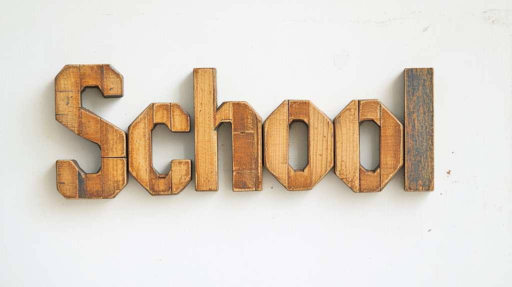 school学校英文字母教育创意摄影图AI