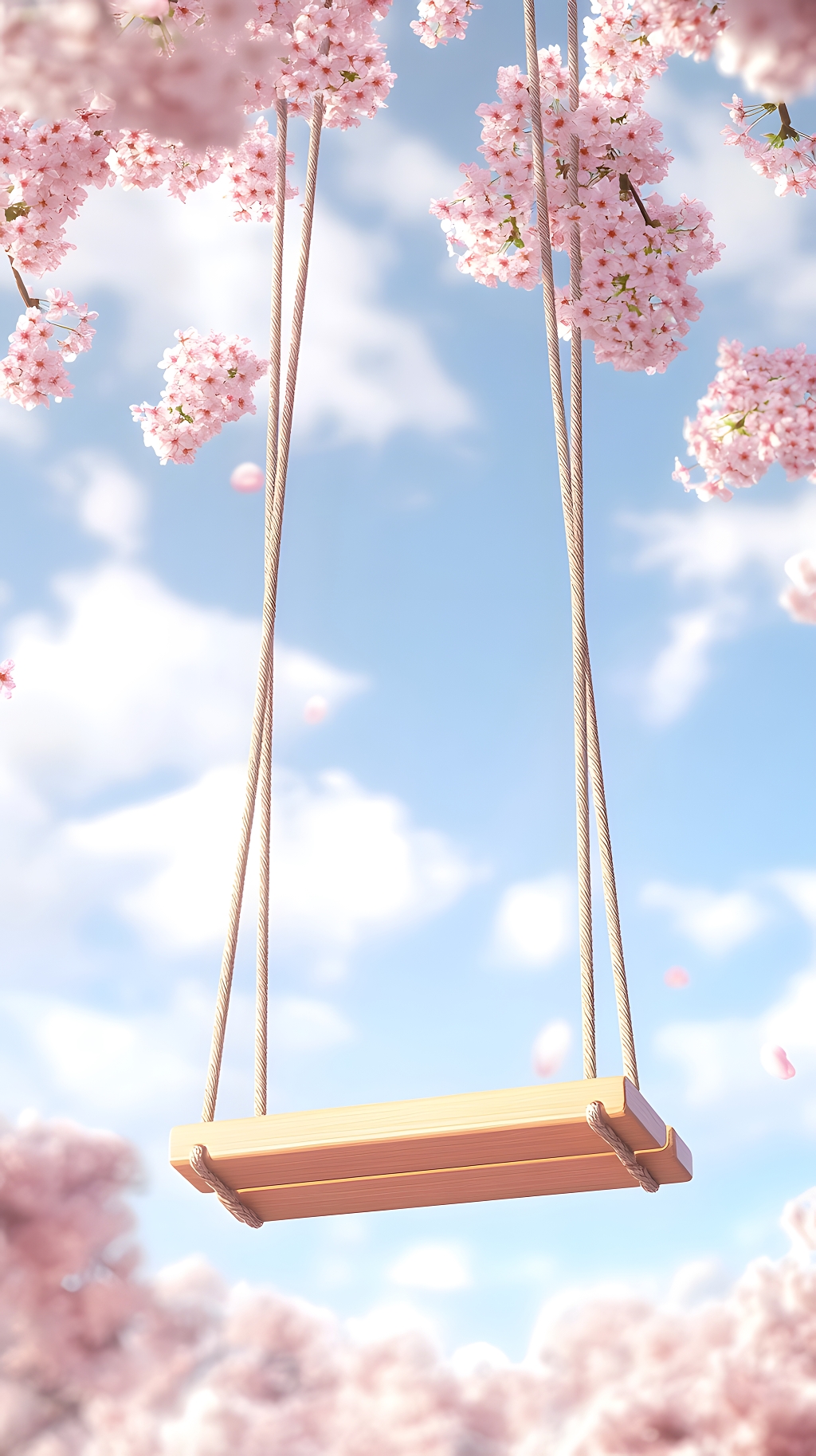 清明节清明樱花3D秋千梦AI