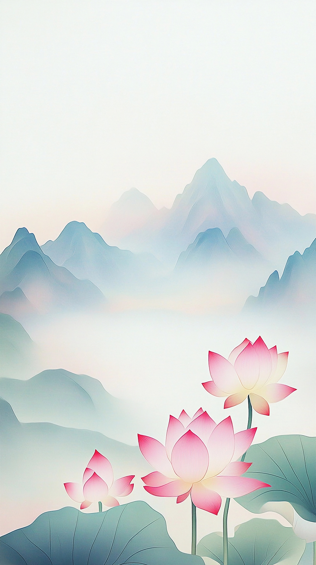 荷花荷叶夏荷蓝金色发光荷花展现华丽梦幻效果的画面AI