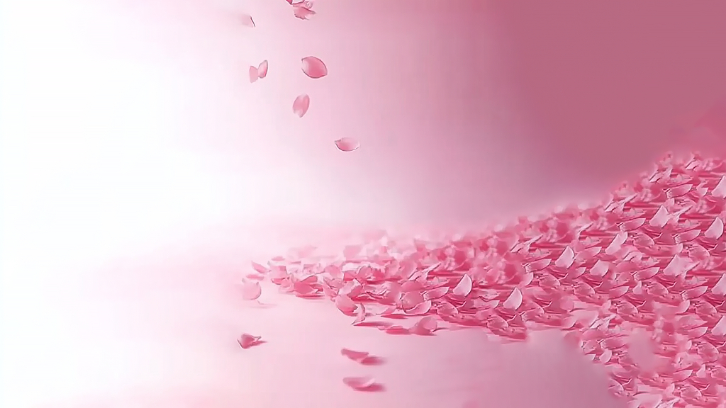 飘落花瓣动态背景图片AI
