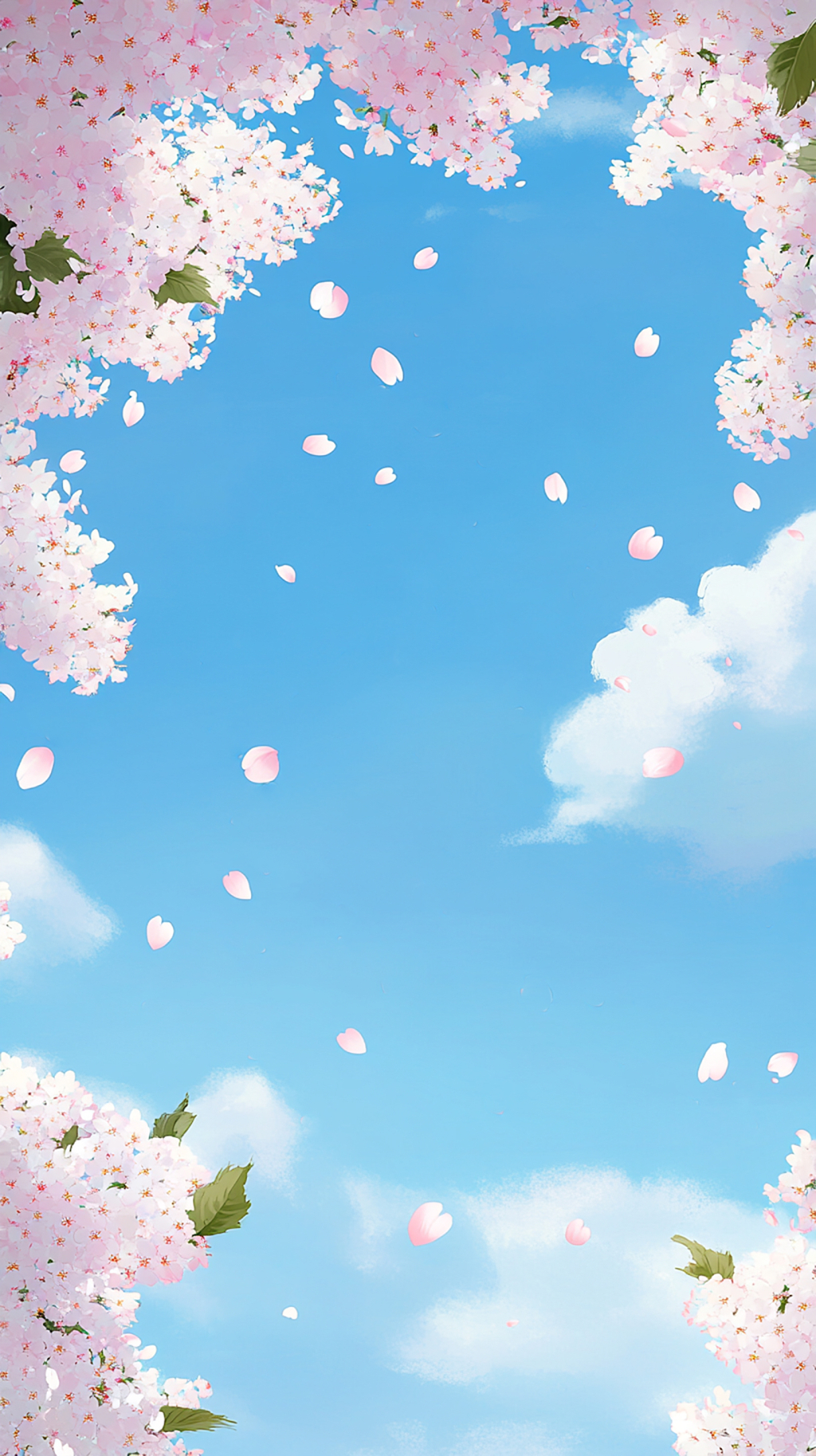 飘落花瓣动态背景图片AI