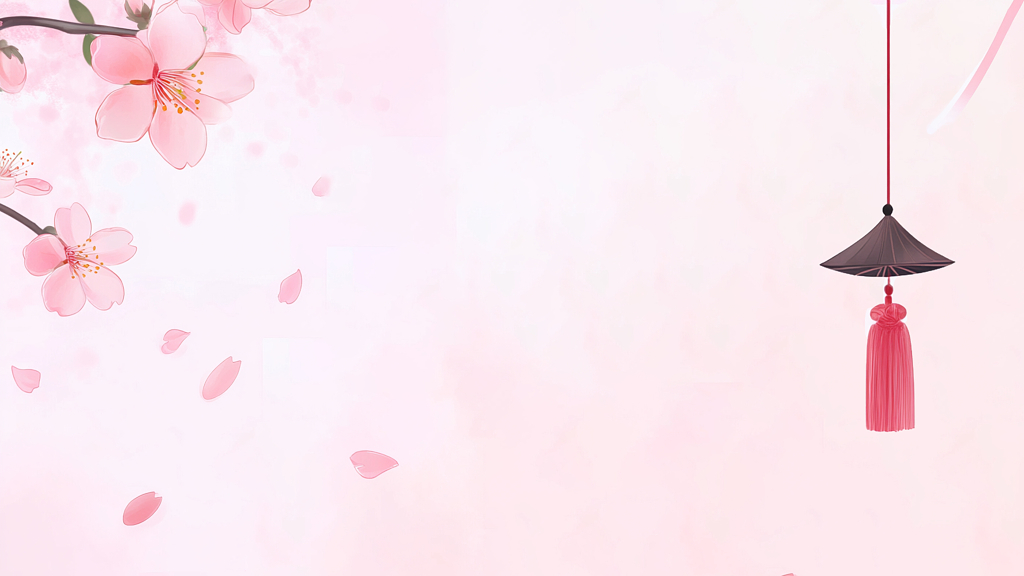 飘落花瓣动态背景图片AI