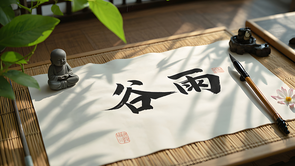 传统二十四节气谷雨谷雨时节的诗意田园AI