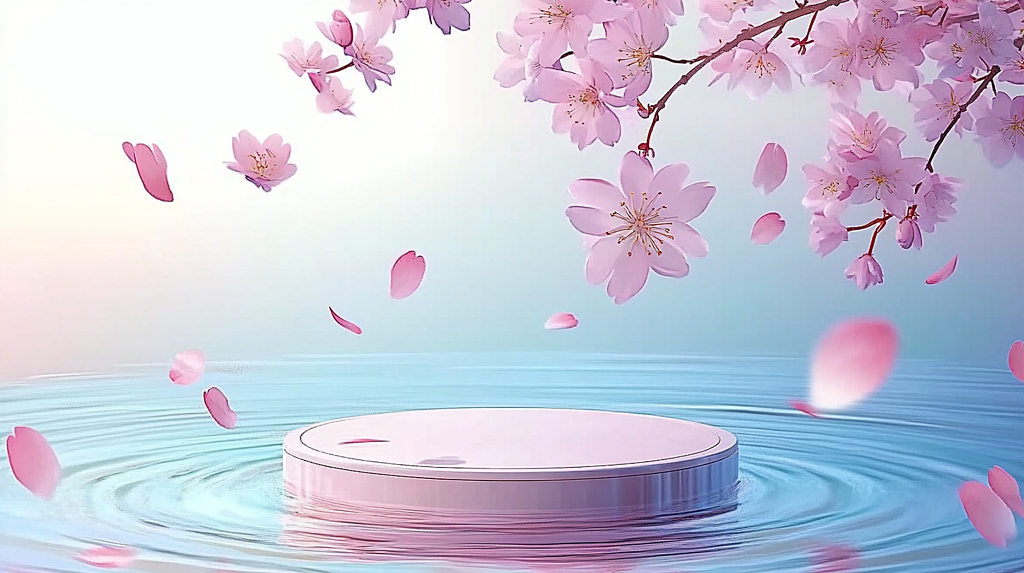 唯美花瓣背景图桌面壁纸飘落花瓣动态背景图片AI