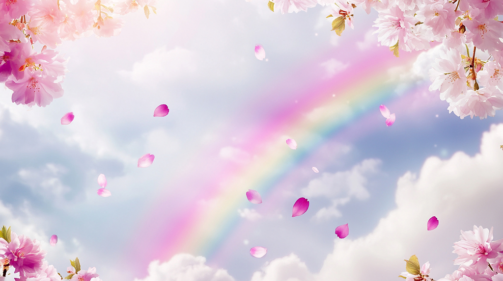 唯美花瓣背景图桌面壁纸飘落花瓣动态背景图片AI