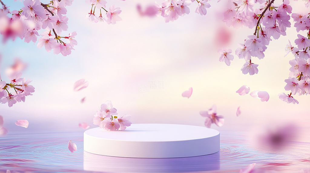 唯美花瓣背景图桌面壁纸飘落花瓣动态背景图片AI