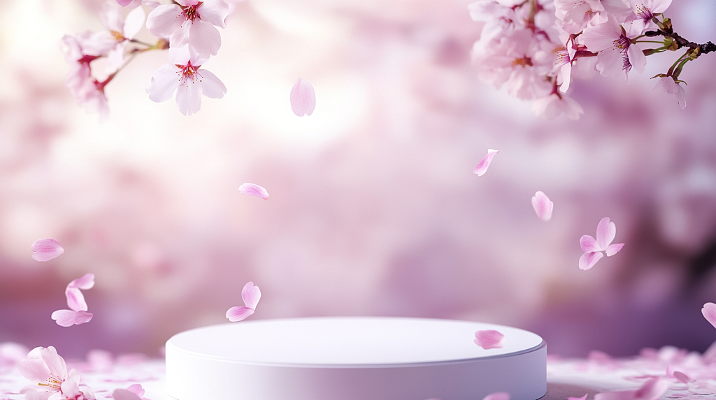 唯美花瓣背景图桌面壁纸飘落花瓣动态背景图片AI