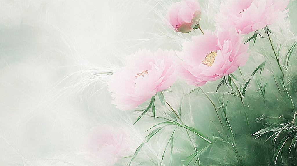 唯美花瓣背景图桌面壁纸飘落花瓣动态背景图片AI