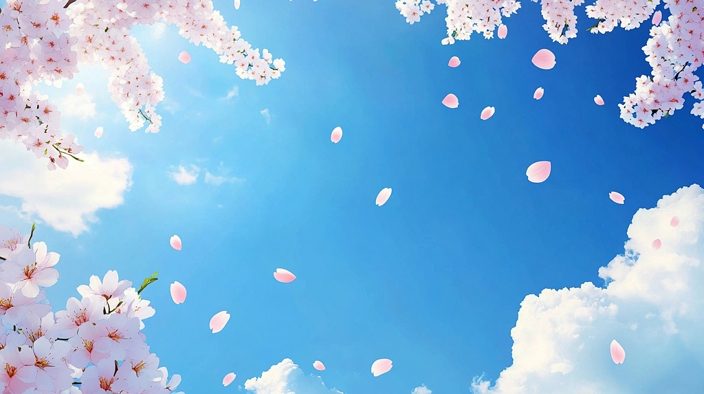 唯美花瓣背景图桌面壁纸飘落花瓣动态背景图片AI