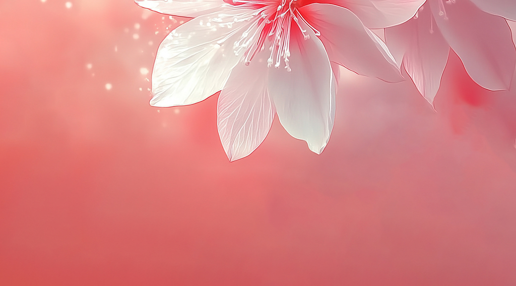 唯美花瓣背景图桌面壁纸飘落花瓣动态背景图片AI