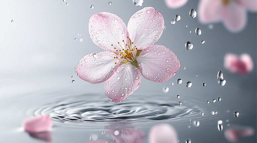 唯美花瓣背景图桌面壁纸飘落花瓣动态背景图片AI