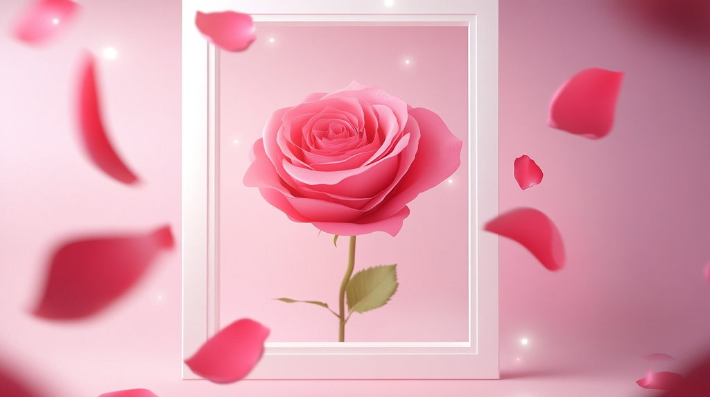 飘落花瓣动态背景图片AI