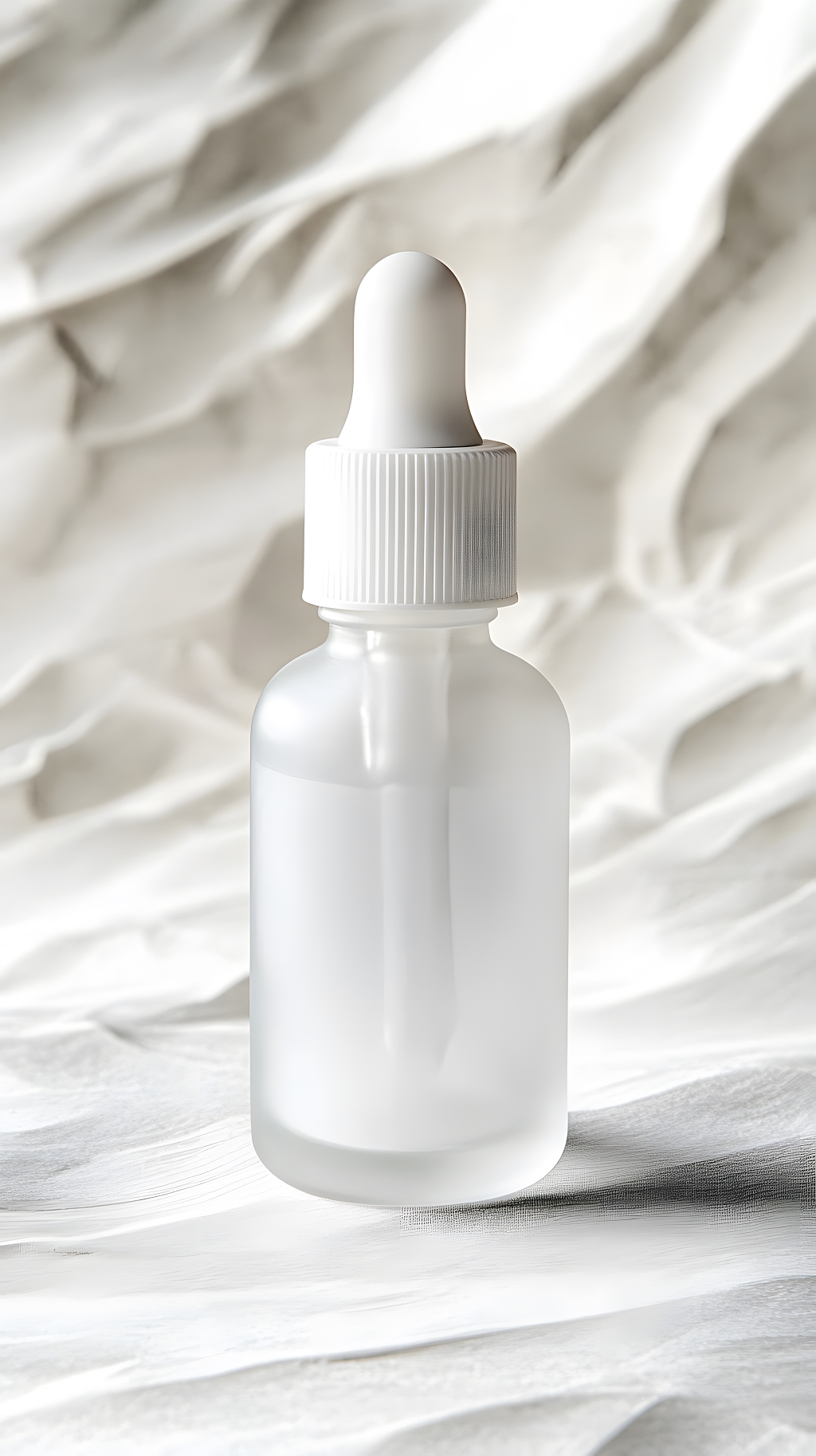 白色滴管瓶美容护肤展示AI