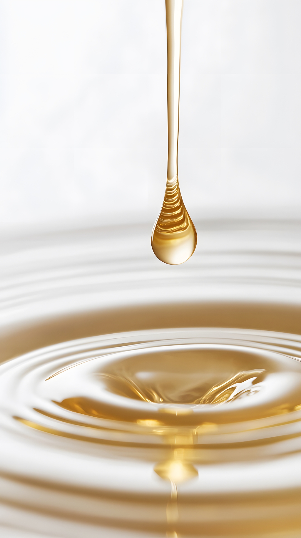 透明液体滴落水面美容展示AI