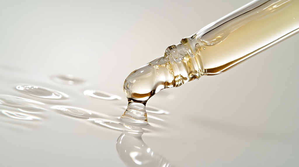 透明滴管滴落液体美容展示AI