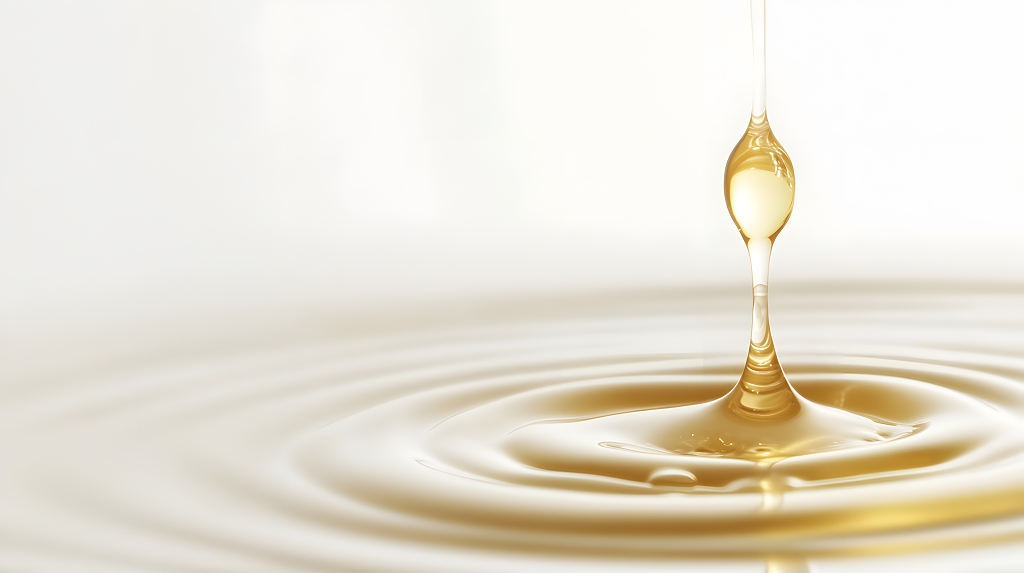 透明液体滴落水面美容展示AI