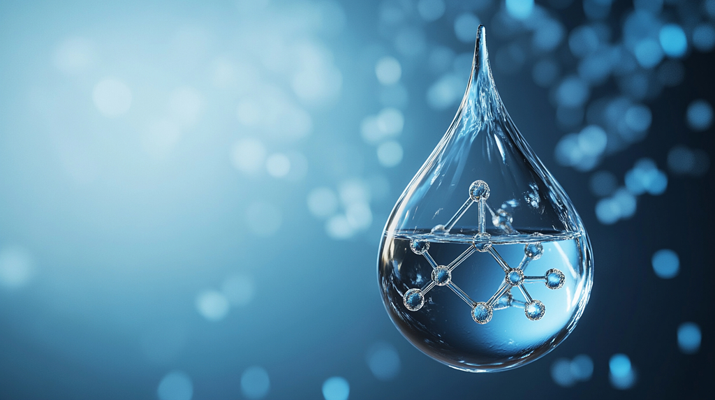 自然清新护肤分子成分结构背景AI